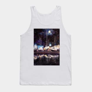 Night Port In Empuriabrava Tank Top